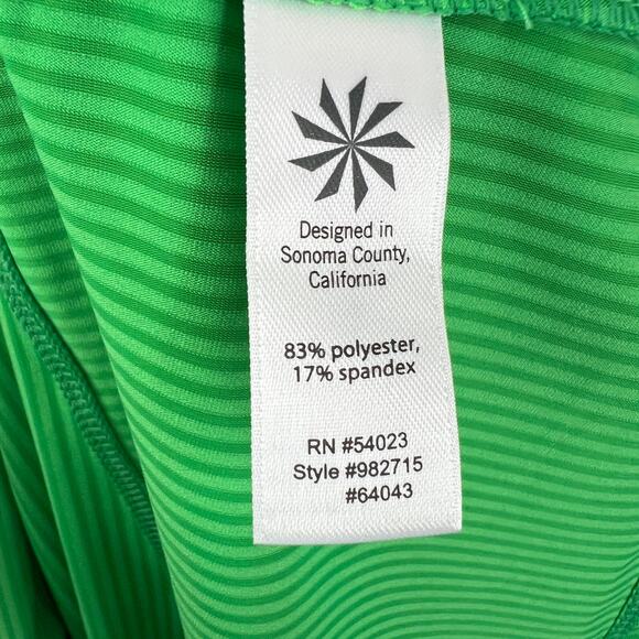 ATHLETA Speedsetter Green Striped Sleeveless Racerback Double Strap Tank Size XL - Picture 5 of 6